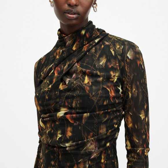 All Saints Tia Mesh Dress - Picture 3 of 7